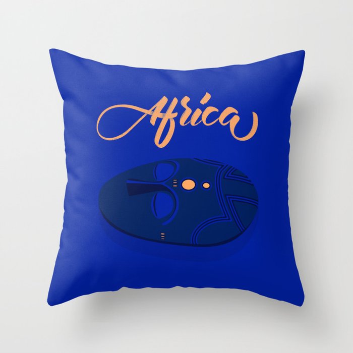 Africa mask Throw Pillow