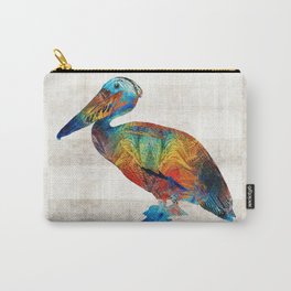 Colorful Pelican Art By Sharon Cummings Carry-All Pouch