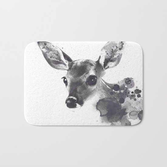 Watercolor Deer Bath Mat