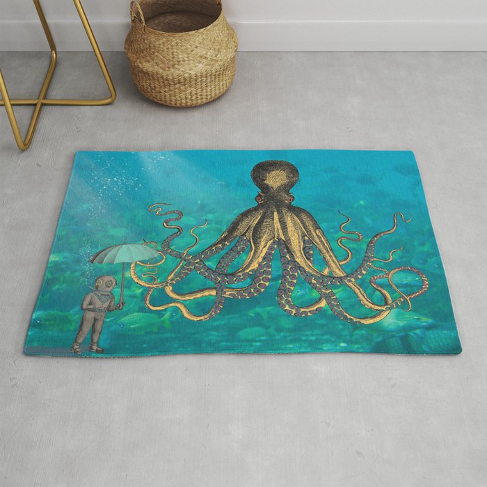 Octopus & The Diver Rug