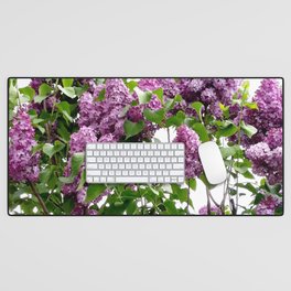 Decorative natural blooming lilac tree Desk Mat