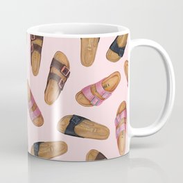 Birkenstock Sandals Pattern Pink | Birk's Pattern | Shoes Pattern Coffee Mug