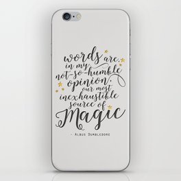 Dumbledore's Magic Words iPhone Skin