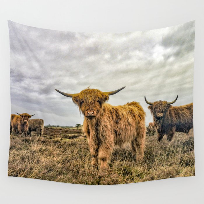 Hairy Higland Cow - A cute and fluffy gift for a Scotland lover Wall Tapestry