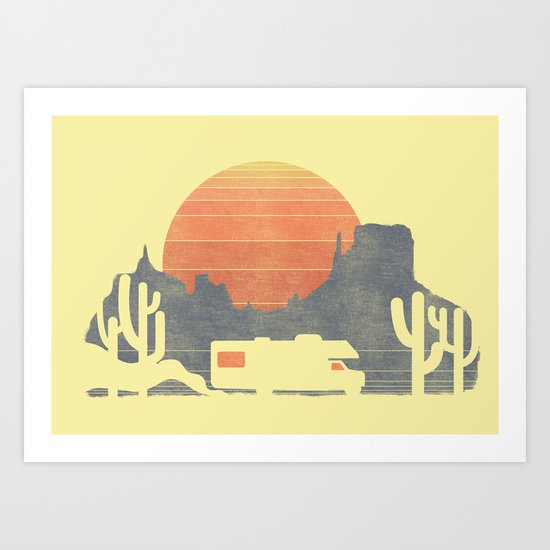 Trail of the dusty road Art Print