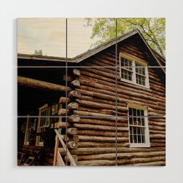 Adirondack Log Cabin Wood Wall Art
