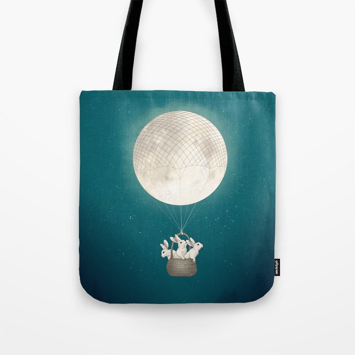 moon bunnies Tote Bag