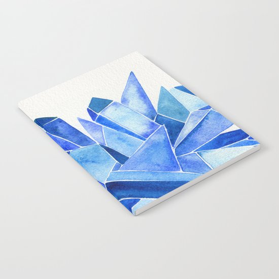 Sapphire Watercolor Facets Notebook