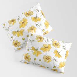 Yellow Cosmos Flowers Pillow Sham