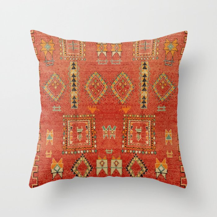 Moroccan Traditional Heritage Design Berber Style E5 Throw Pillow