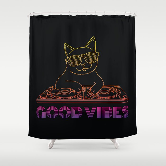 GOOD VIBES Shower Curtain