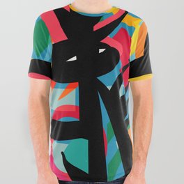 African Dancer Abstract Graffiti Geometric Art by Emmanuel Signorino All Over Graphic Tee