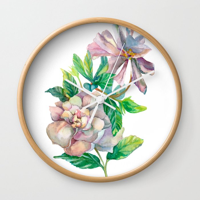 Gardenia jasminoides august feauty Wall Clock