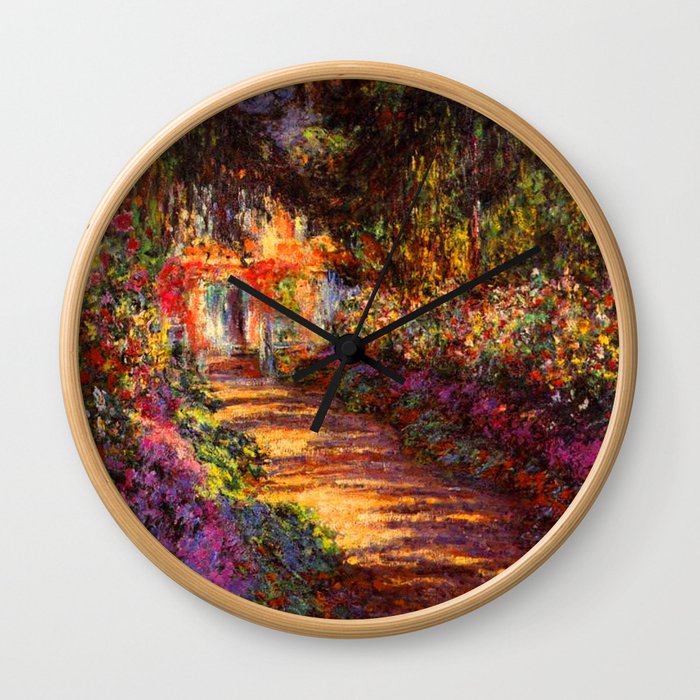 Garden Path at Giverny - Claude Monet 1902 Wall Clock