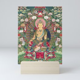 Seated Bodhisattva Avalokitesvara Thangka Painting Mini Art Print