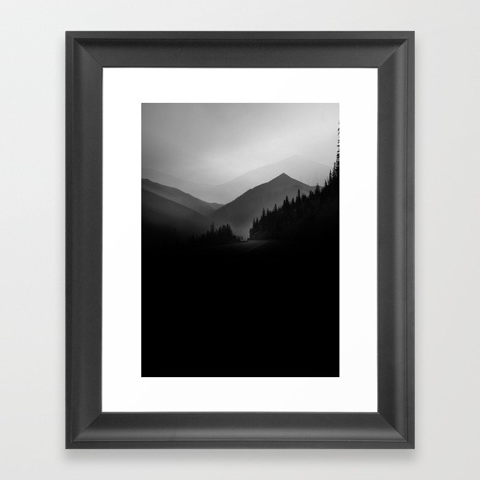 Dusky Mountains Framed Art Print