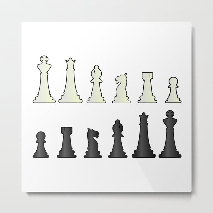 Chess Pieces Metal Print