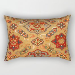 19th Century Kuba Caucasian Rug Print Rectangular Pillow