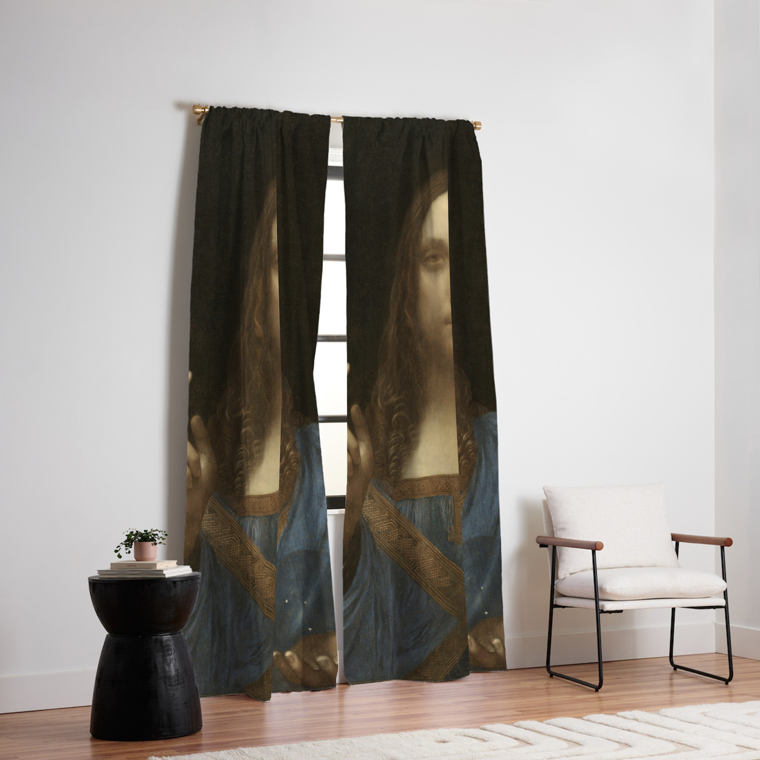 Salvator Mundi Leonardo Da Vinci Classic Painting Blackout