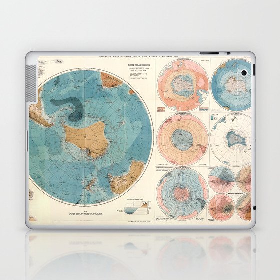 1894 Vintage Map of Antarctica Laptop & iPad Skin