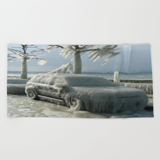 ıce storm Beach Towel
