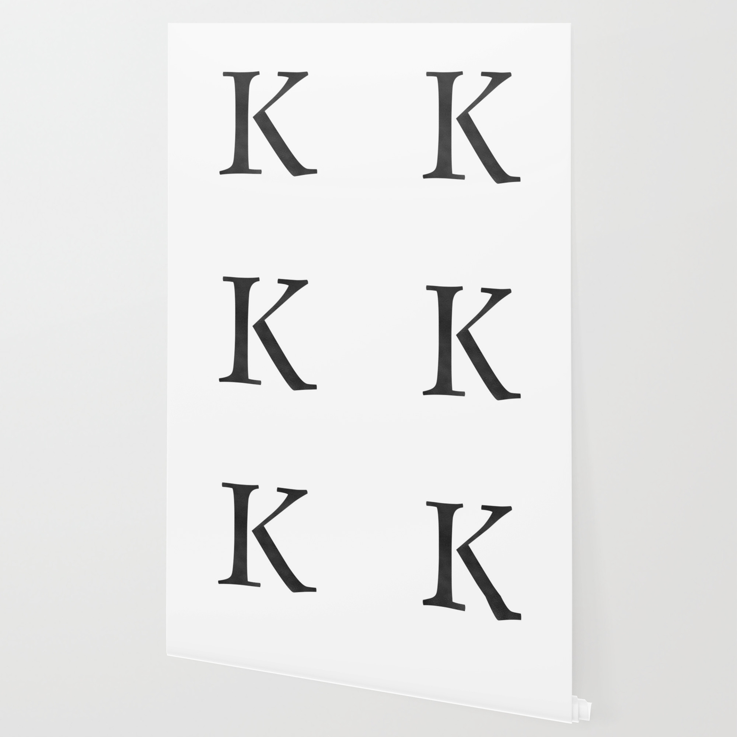 Letter K Initial Monogram Black and White Wallpaper by Simple Luxe by  Nature Magick | Society6