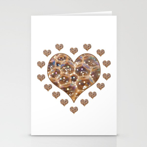 Coffee Heart Bubbles Stationery Cards