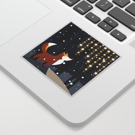 Fox and stars Sticker
