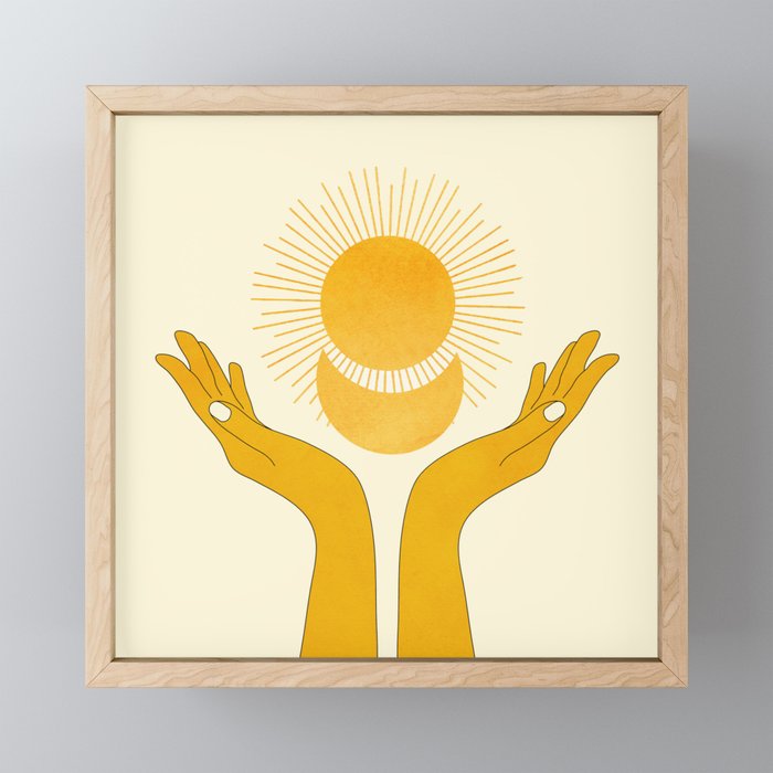 Holding the Light Framed Mini Art Print