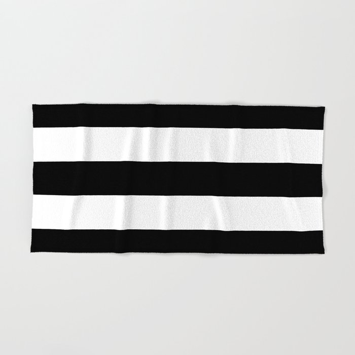 BLACK & WHITE STRIPES XL Hand & Bath Towel by PATTERNS & COLOR