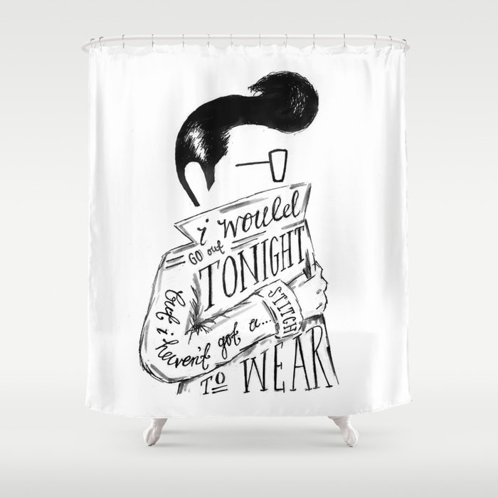 The Smiths Lyric Print Shower Curtain By Sootielimetree Society6