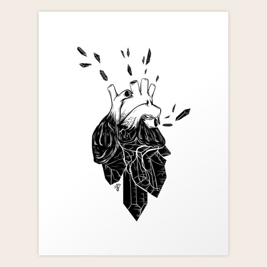 Crystal Heart Art Print