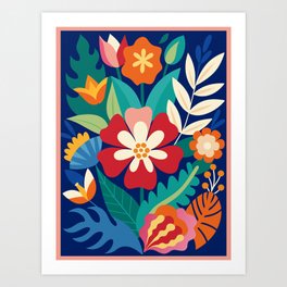 Floral Matisse Cut Out Flower Poster Design Henri Matisse Colorful Flower Art Art Print