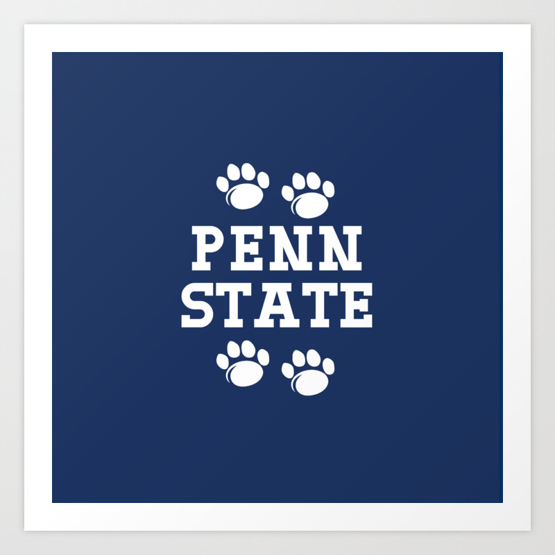 Penn State Nittany Lions Paw Art Print By Socoart Society6
