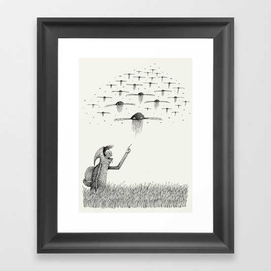'I Saw Drones' Framed Art Print