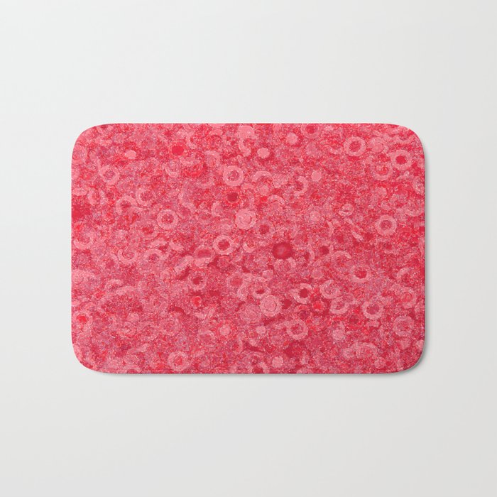 RED and PINK MASHED UP. Bath Mat