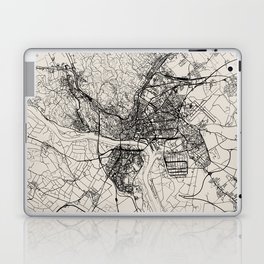 Slovakia, Bratislava - Black & White Map Laptop Skin
