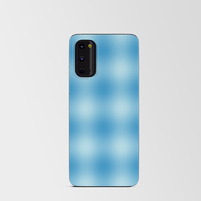 Trippy Blue Gradient Checkerboard Gingham Pattern Android Card Case