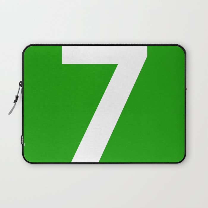 Number 7 (White & Green) Laptop Sleeve