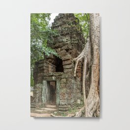 Ta Phrom, Angkor Archaeological Park, Siem Reap, Cambodia Metal Print | Nature, Photo, Landscape, Architecture 