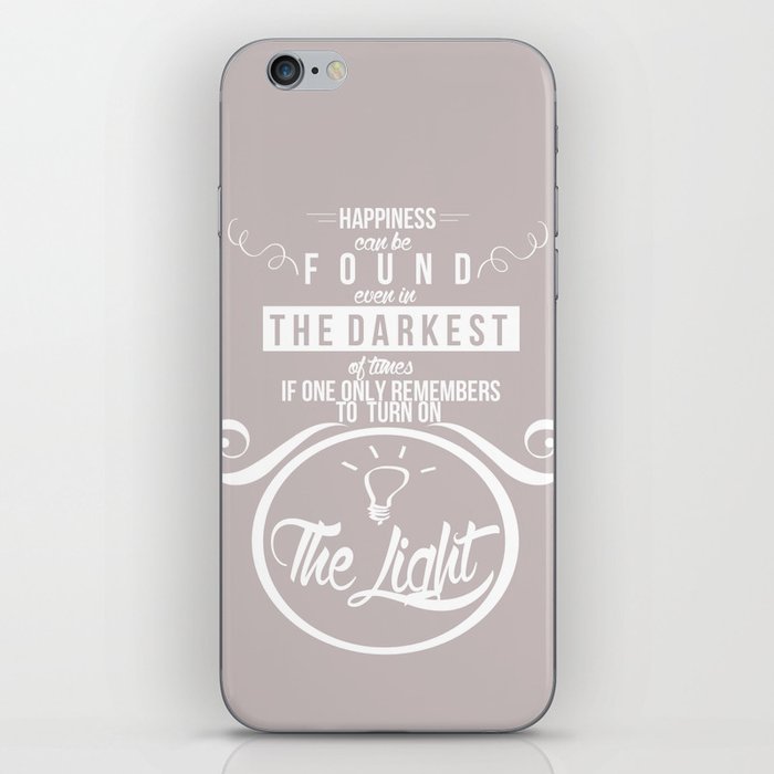 Happiness can be found even in the darkest of times quote harry potter iPhone Skin