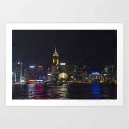 Hong Kong Symphony of Lights Art Print