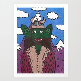 Gworn the Mountain Man Art Print