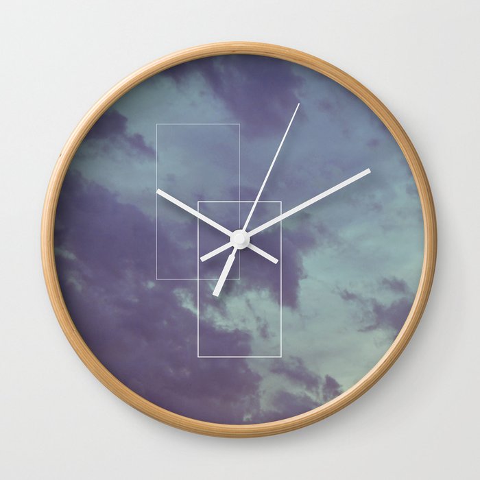 Rectangular sky Wall Clock