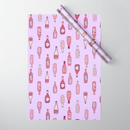 Wine Bottles Collection Pattern Wrapping Paper