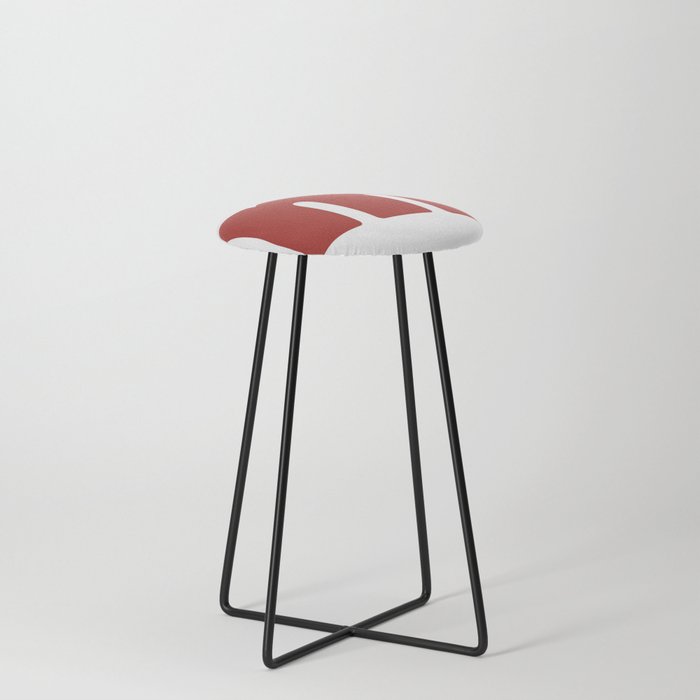 m (Maroon & White Letter) Counter Stool