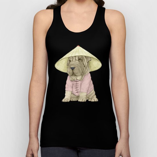 Shar Pei on the Great Wall (China) Unisex Tank Top