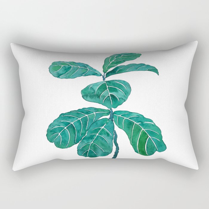 fiddle leaf fig watercolor Rectangular Pillow
