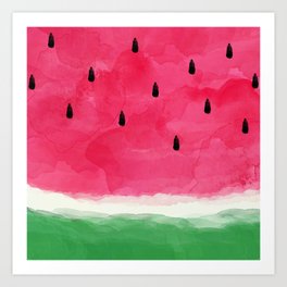 Watermelon Abstract Art Print