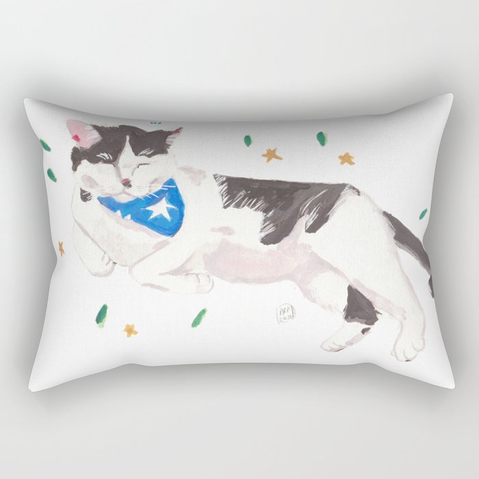 Bandana Cat Rectangular Pillow